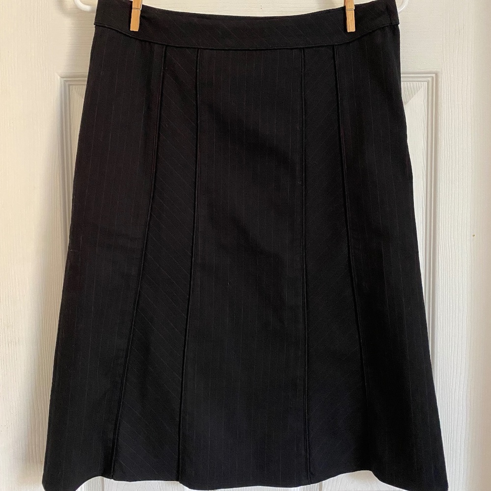 Red Pinstripe Black XS Work Skirt